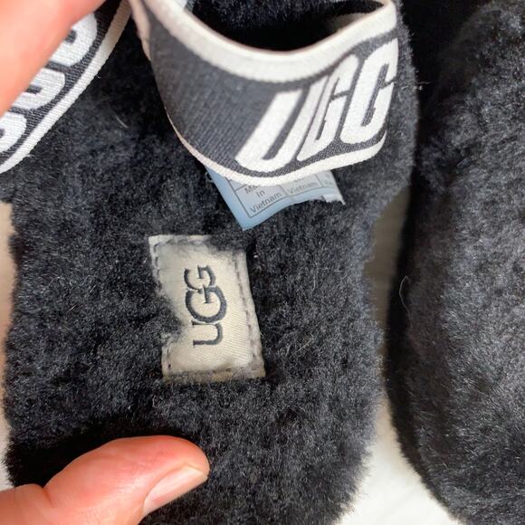 UGG Oh Yeah double strap flat sandals in black Size 9 - Picture 12 of 14